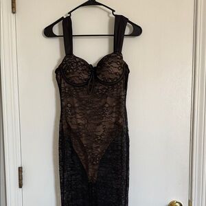 Elegant Sexy Black Lace Women's dress